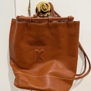 Paloma Picasso Tan Leather Bucket Bag
